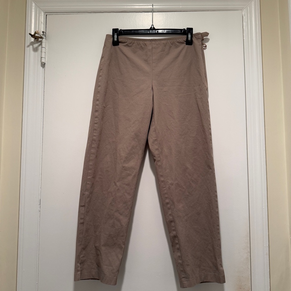 Eileen Fisher Tan Straight Leg Trouser Pants - Picture 5 of 10
